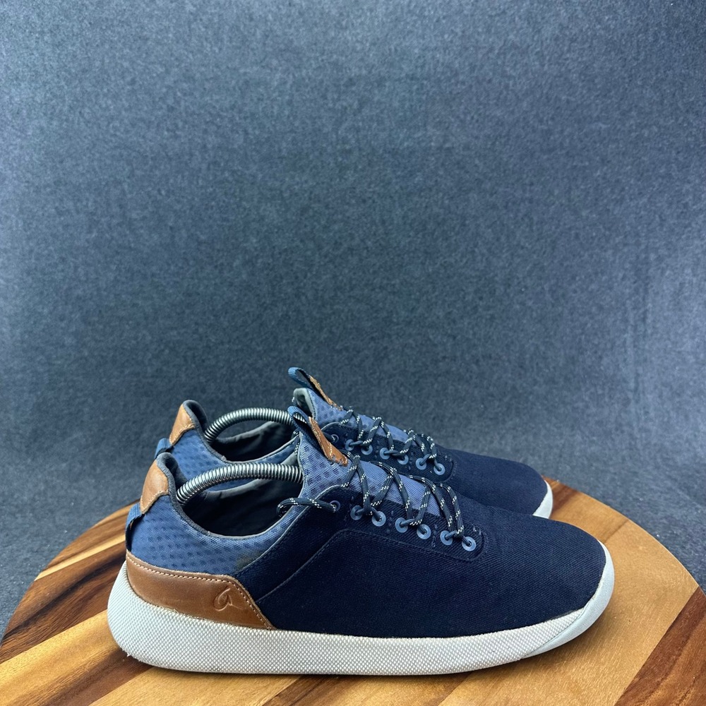 Olukai NANEA LI Lace Up Casual Shoes Sneakers Beach Comfort Navy Mens Size 10